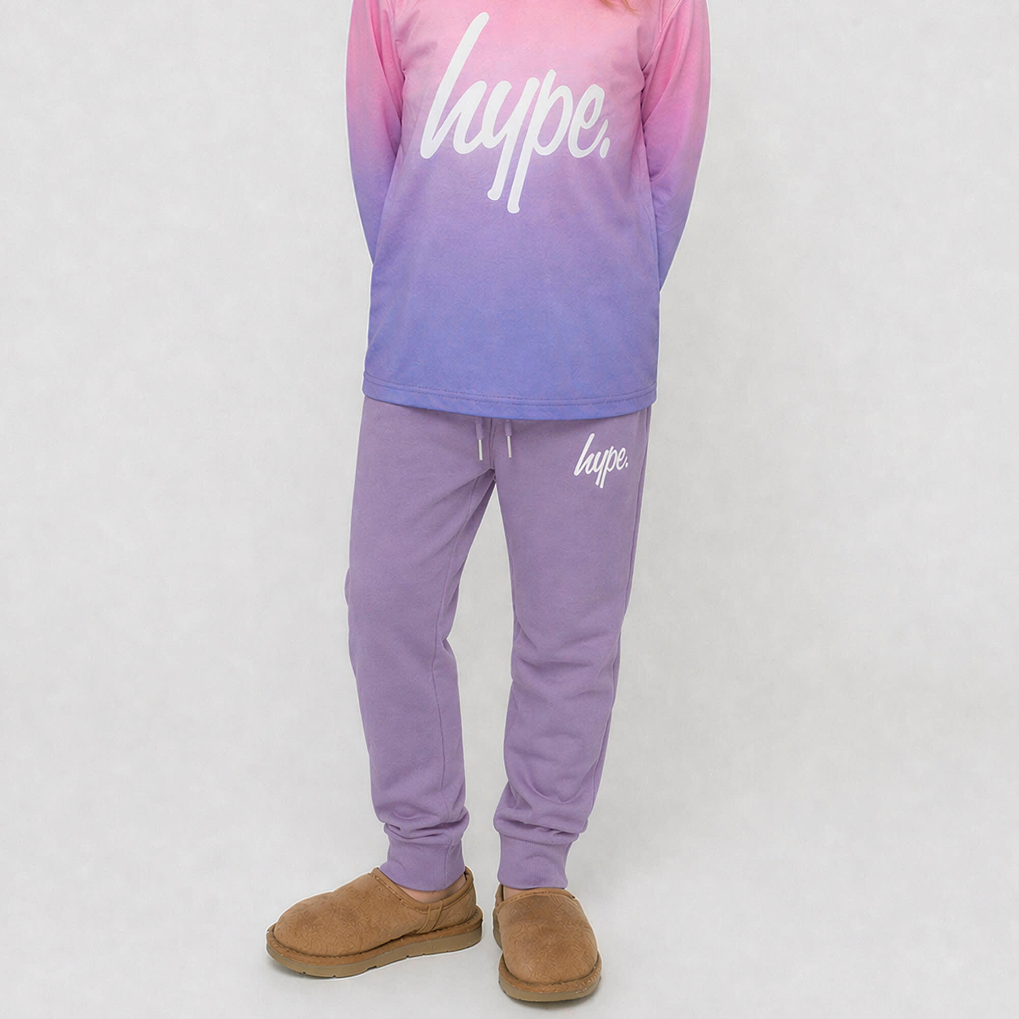 HYPE - Jogging fille violet enfant sweat doux bas resserrés lounge 3/5