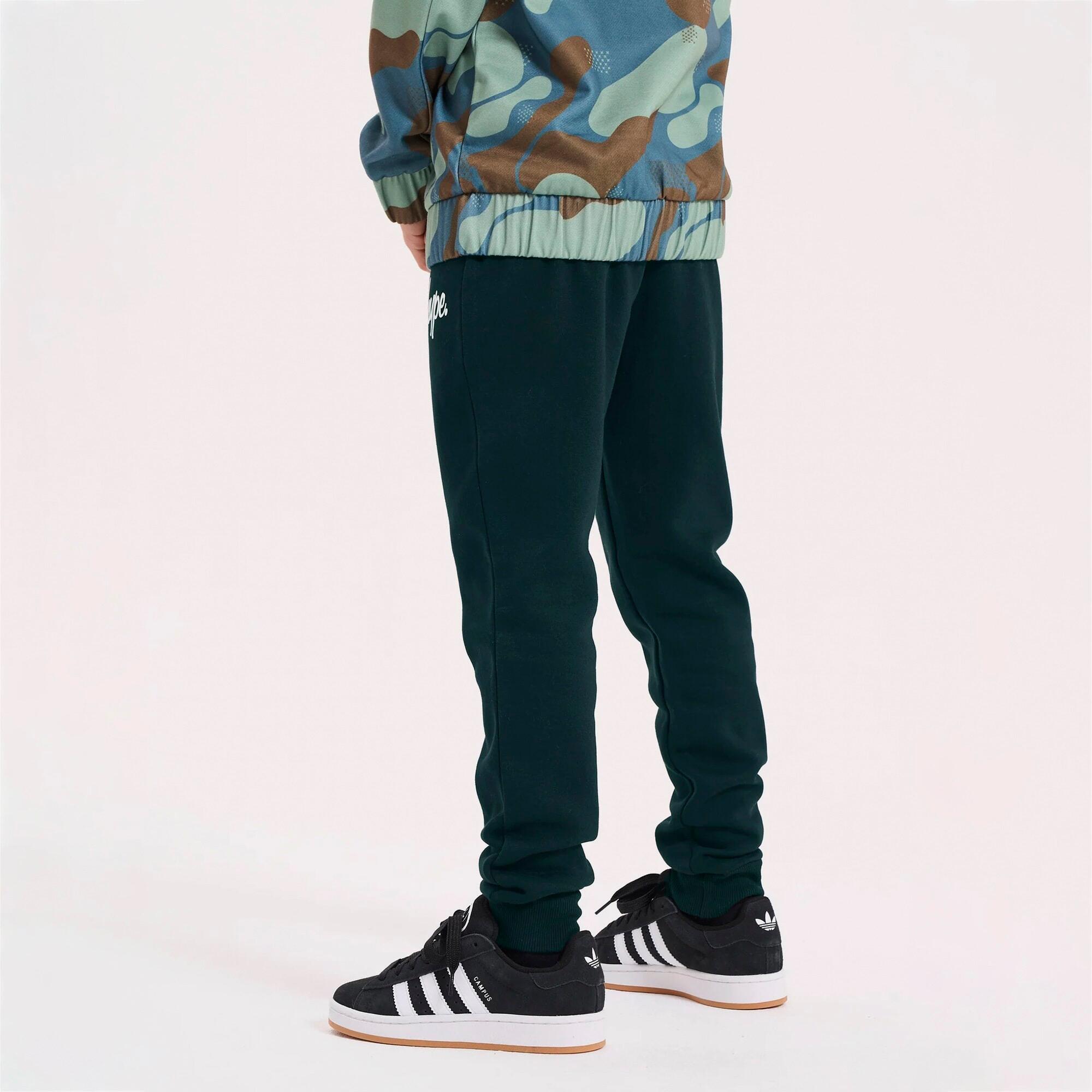 HYPE - Joggers ragazzi verde petrolio tuta casual morbidi polsino lounge 4/5