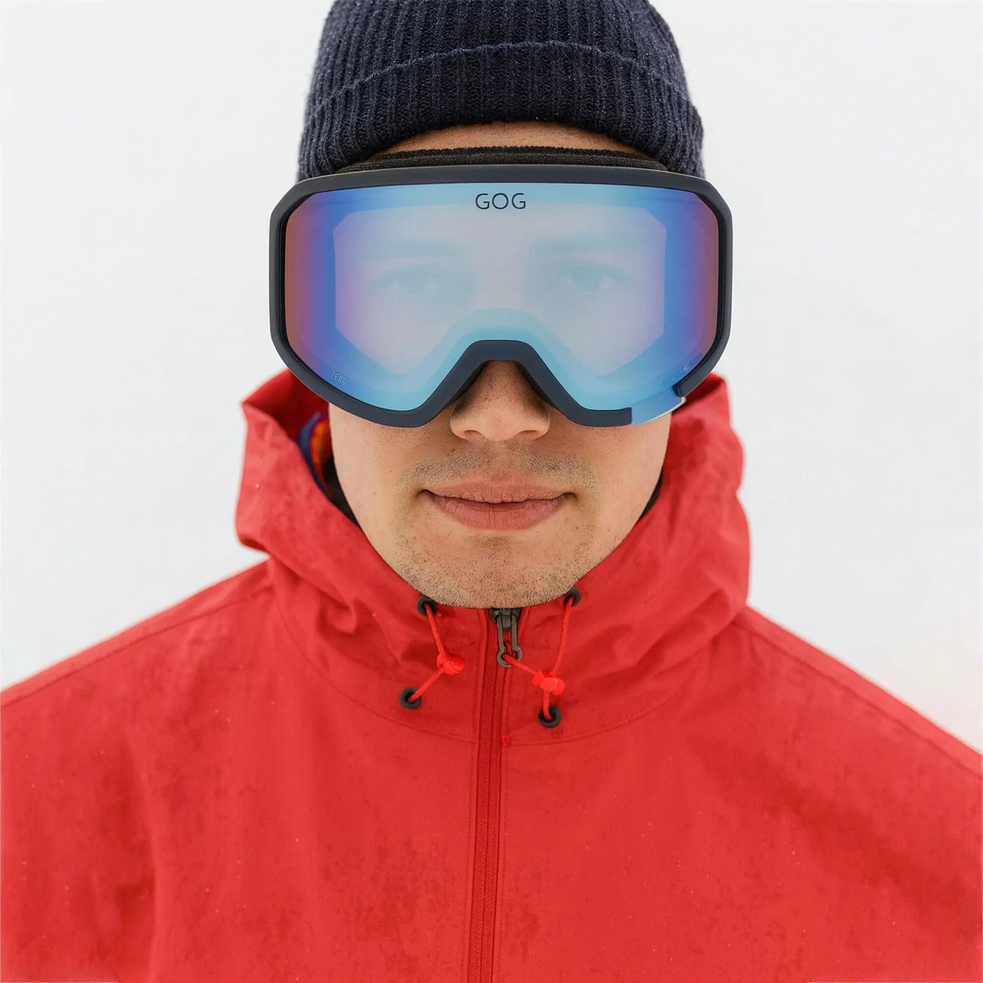 Zero UV400 Ski Snowboard Goggles with Anti-Fog Hydrophobic Mirror Double Lens 3/6