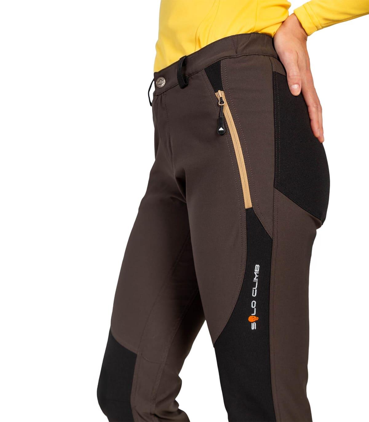 Pantalón de Montaña, Trekking y Escalada Invernal Badille Unisex Café 4/5