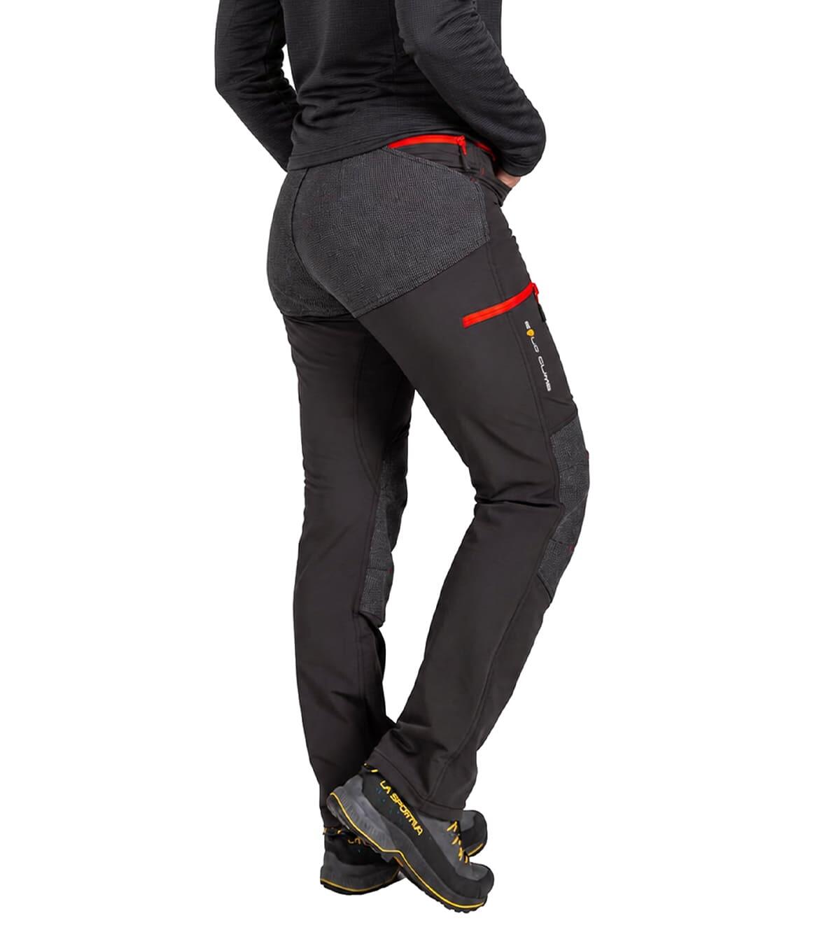 Pantalón de Montaña, Trekking y Escalada Invernal Comicci Unisex Negro-Rojo 4/6