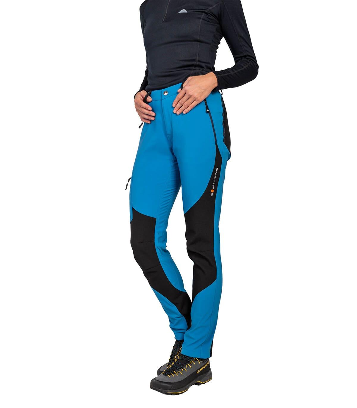Calças de Escalada Badille Unissex Leves Térmicas Respiráveis Azul 4/5