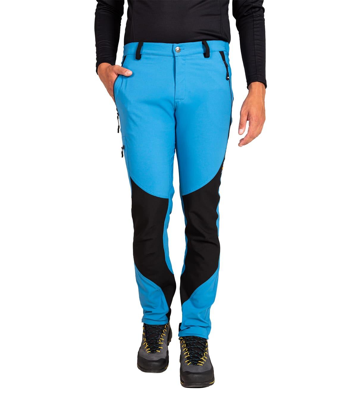 Calças de Escalada Badille Unissex Leves Térmicas Respiráveis Azul 2/5