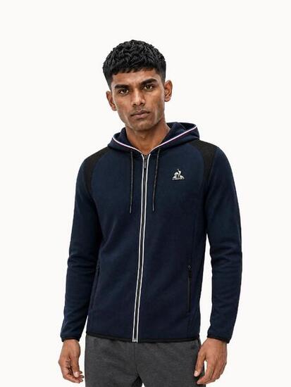 Veste zippée à capuche Coq d'Argent en jersey effet piqué Coq d'argent