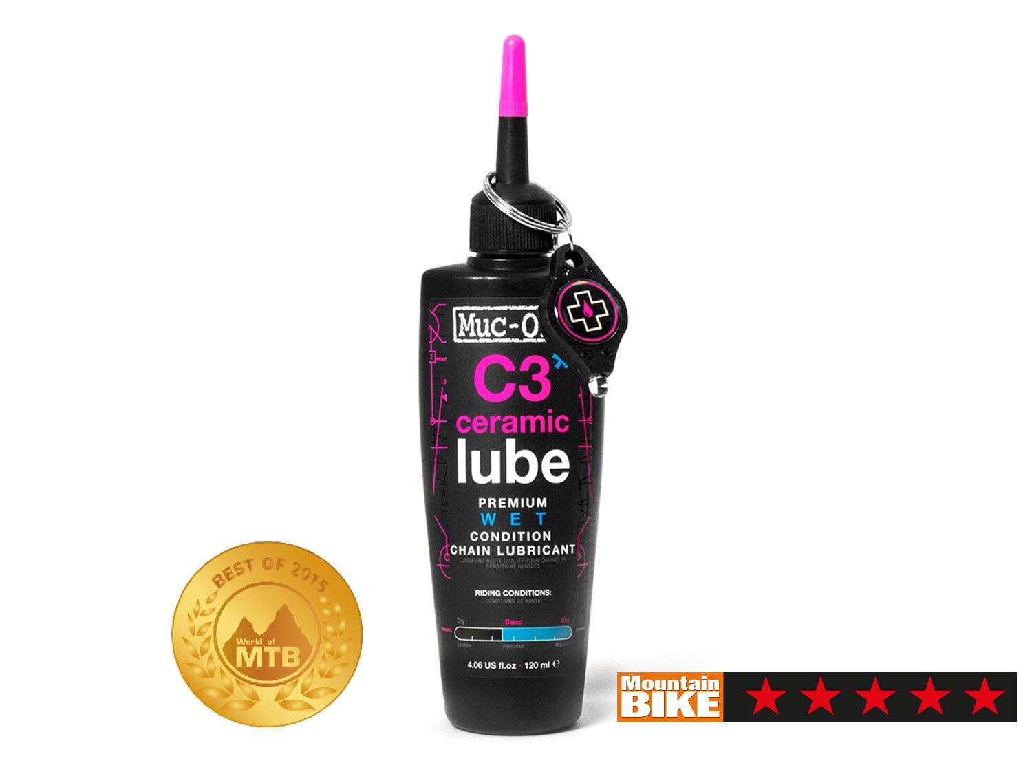 lubrificante húmido Muc-Off C3  cerâmico 120 ml 6/7