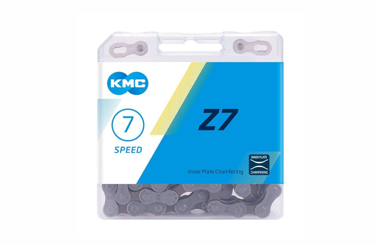 Cadena KMC Z7 114 Eslabones 6/7 Velocidades Plata/Marrón 4/7