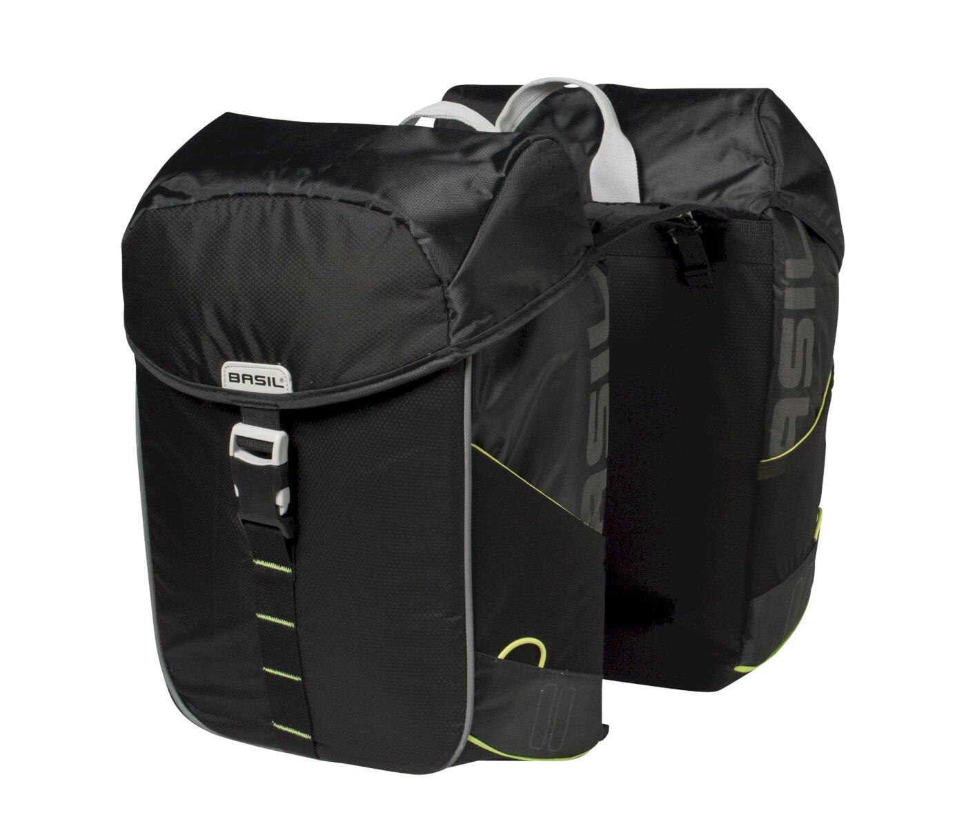 Borsa doppia  "Miles" - nero/limone 4/7