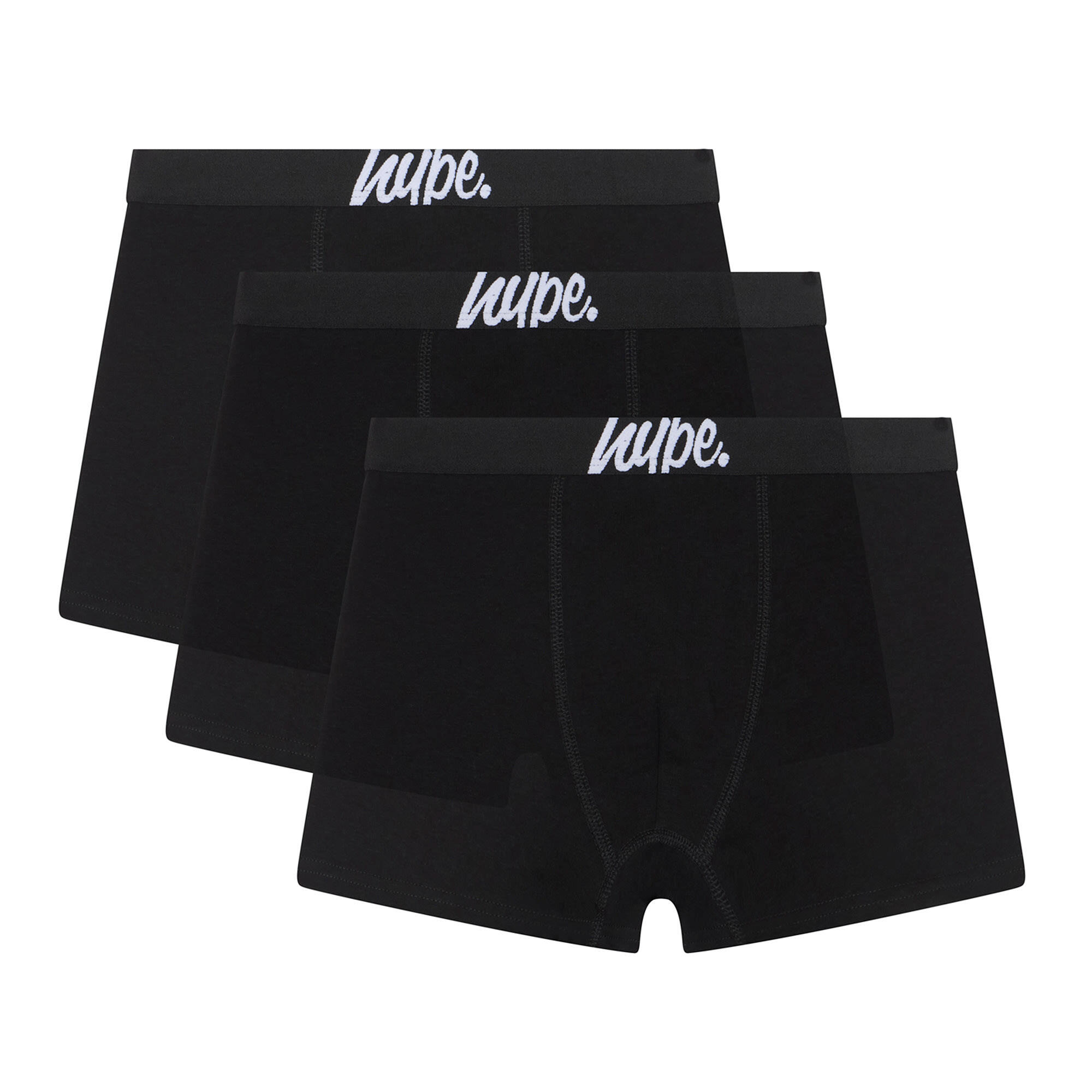 3 Pack Boys Boxers Black Soft Breathable Underwear