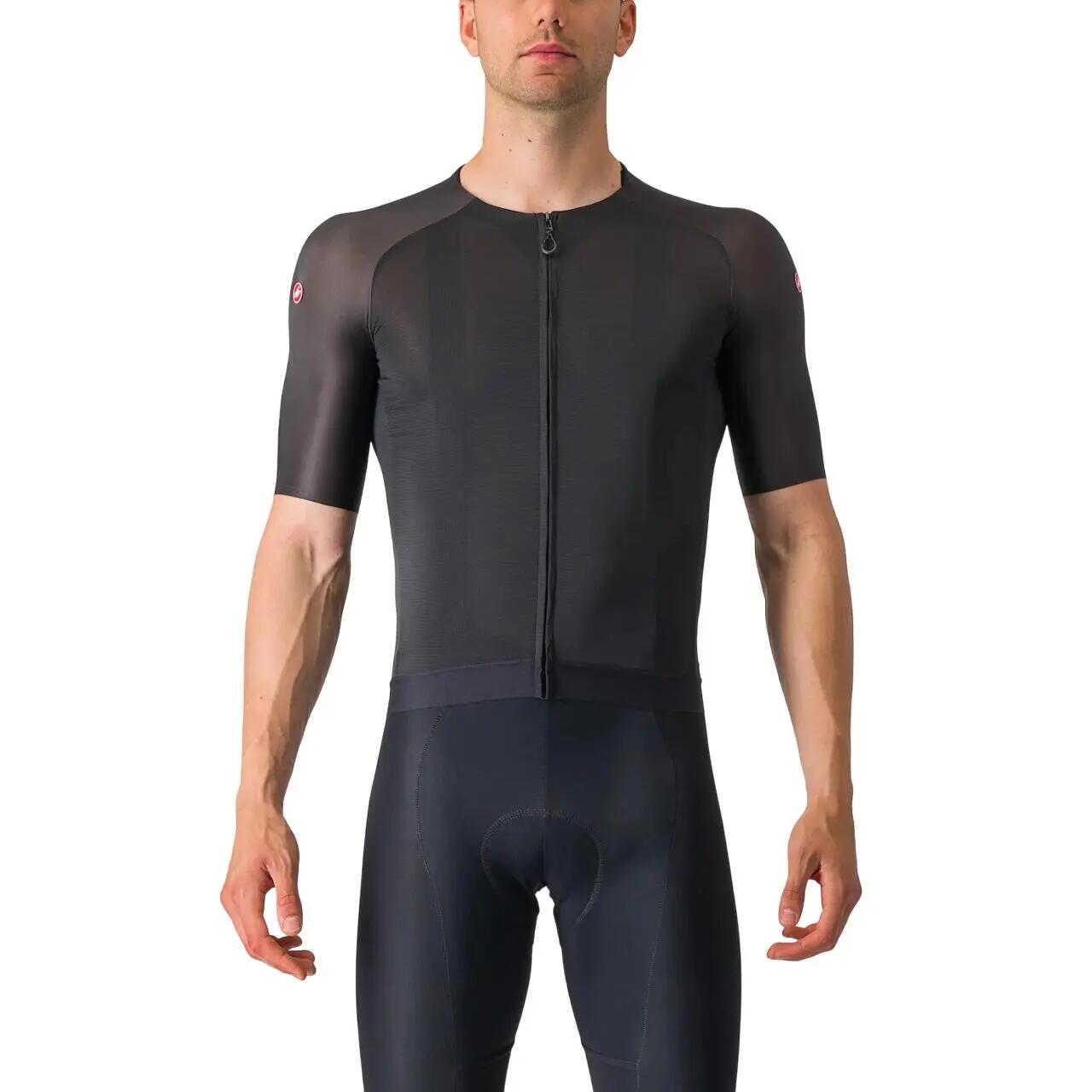 Tricou ciclism cu maneca scurta pentru barbati Aero Race 7.0 - negru 1/5
