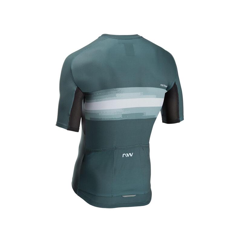 Tricou ciclism Northwave Force Evo - sage/gri deschis | jersey vară