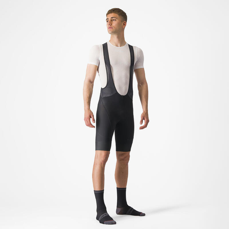 Pantaloni ciclism scurti cu bretele - Endurance 3 Bibshort - 15-35 gr C - negru