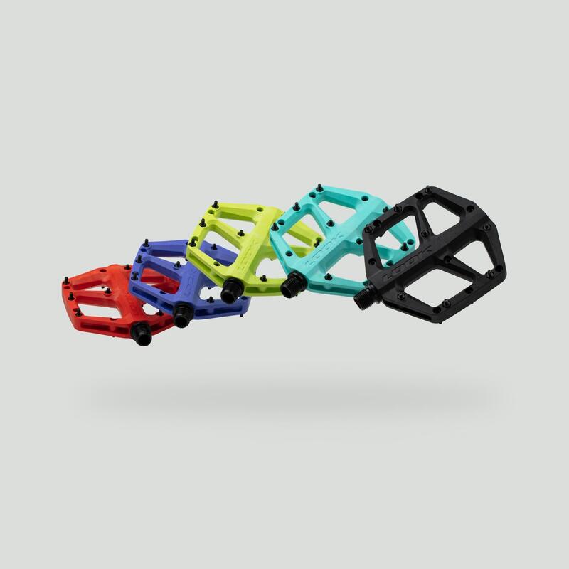 Pedale flat bicicleta MTB Trail Fusion - albastru deschis