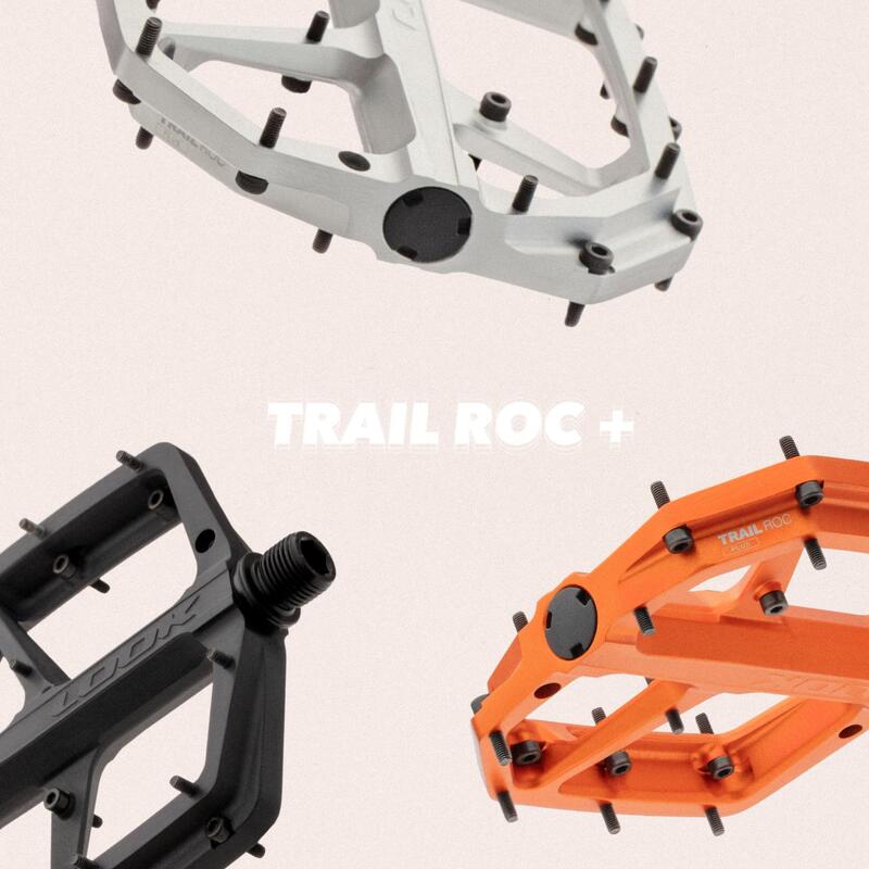 Pedale flat bicicleta MTB Trail Roc - negru