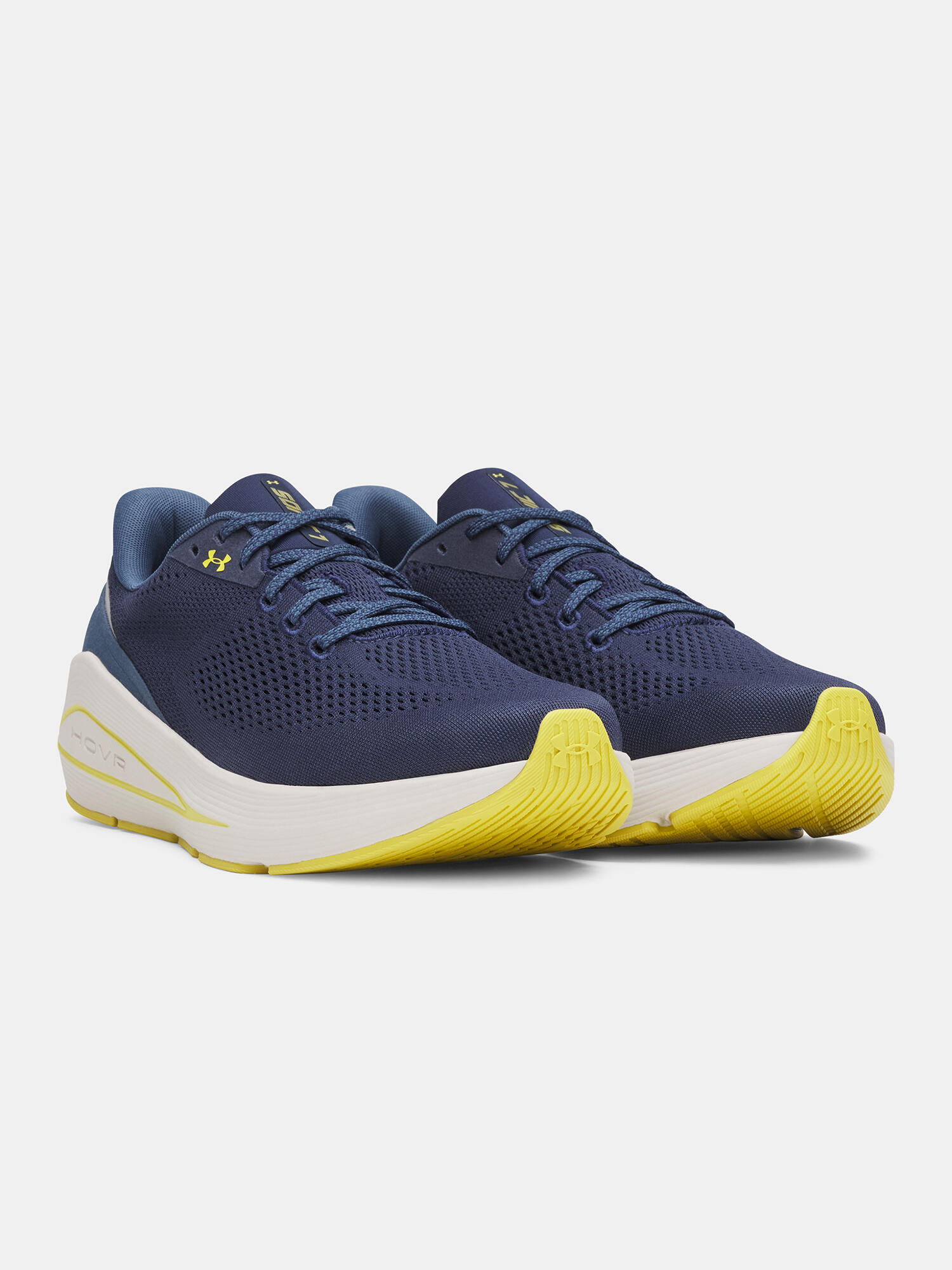Buty do biegania męskie Under Armour Sonic 7 washed navy/nu blue/yellow shade 5/7