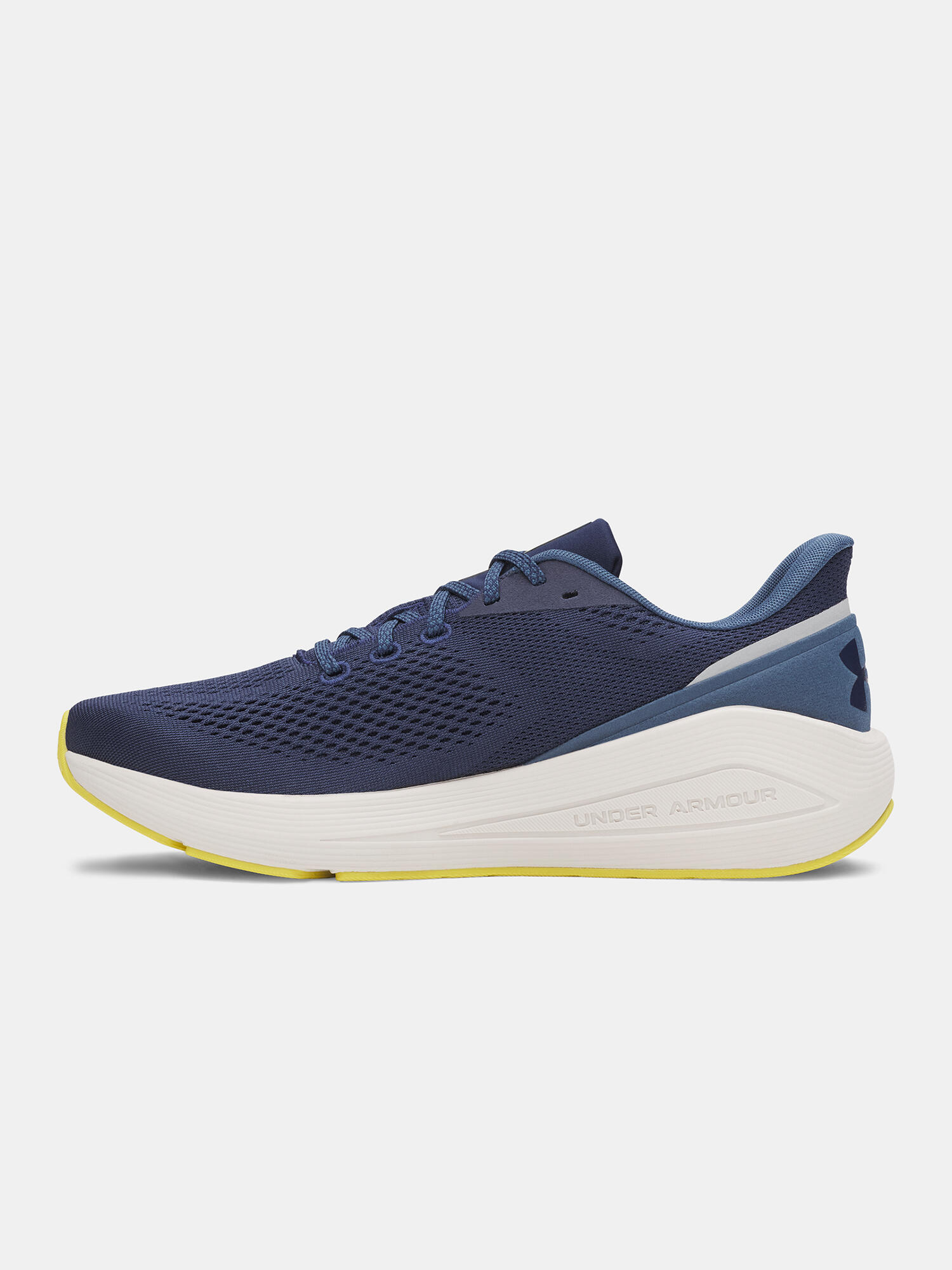 Buty do biegania męskie Under Armour Sonic 7 washed navy/nu blue/yellow shade 2/7
