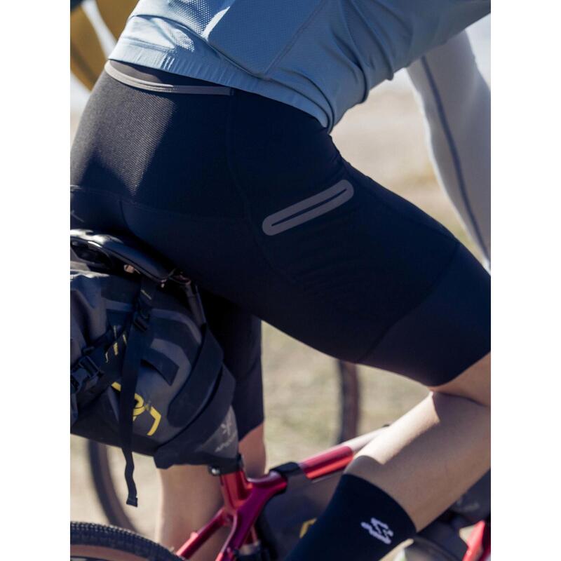 Pantaloni scurti ciclism pentru barbati HELIOS BibShort - negru