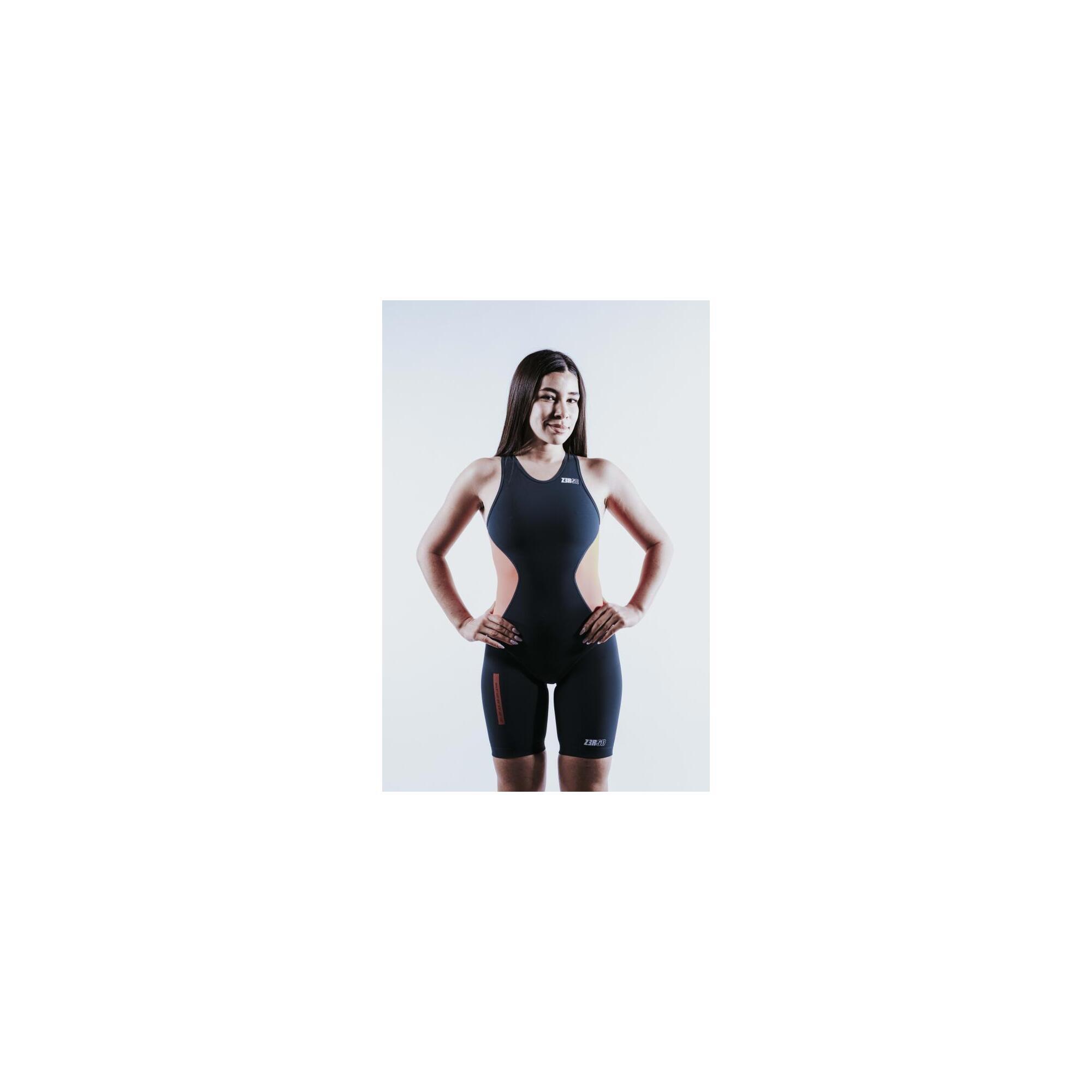 Z3R0D - Costum triatlon femei fara maneci - Racer TRISUIT WOMAN FUSION CORAL