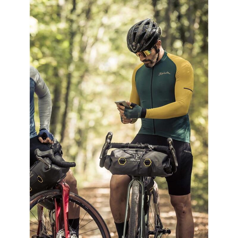 Tricou ciclism mânecă lungă pentru bărbați HELIOS SUMMER LS JERSEY - verde galb…