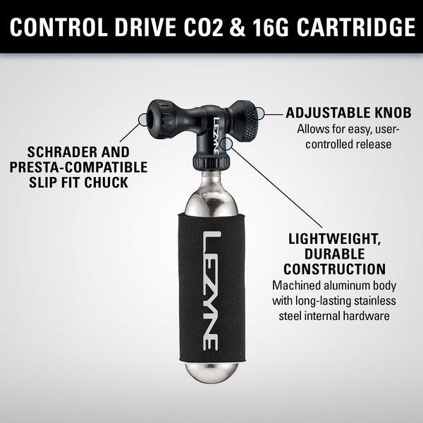 Lezyne Control Drive CO2 Pump Head - Negru