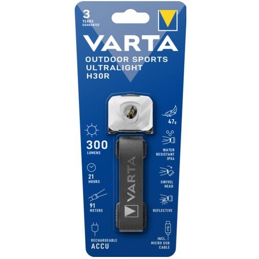 Torcia Frontale LED Varta ULTRALIGHT H30R 4/5