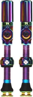 Muc-off tubeless valve big bore hybrid large iridescent schräder valve 45mm
