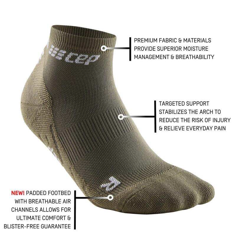 Sosete compresie scurte femei The Run W Socks Low Cut - verde inchis maslina gr…