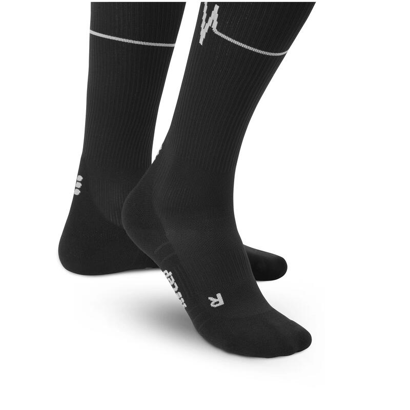 Sosete de compresie pentru femei Heartbeat Woman Tall comp - negru alb dark clo…
