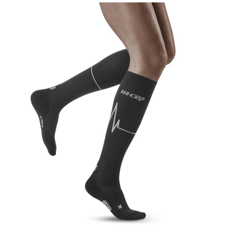Sosete de compresie pentru femei Heartbeat Woman Tall comp - negru alb dark clo…