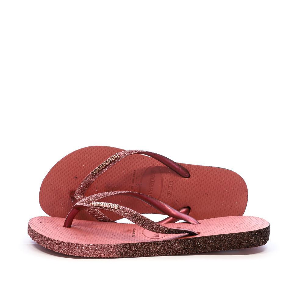Havaianas Slim Sparkle Rose Gold Women's Flip Flops