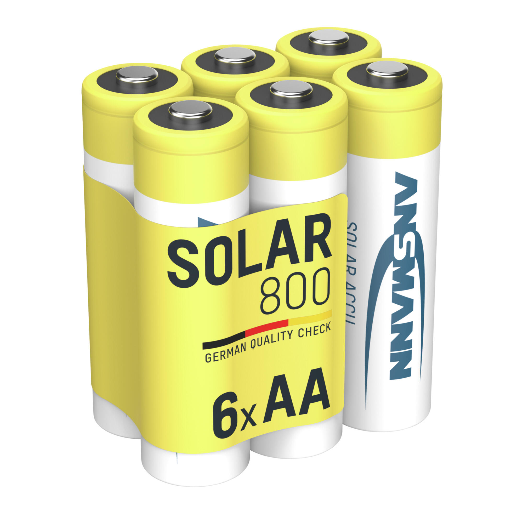 ANSMANN Akku AA Mignon 800mAh 1,2V NiMH für Solarlampen 6 Stk. wiederaufladbar 1/7