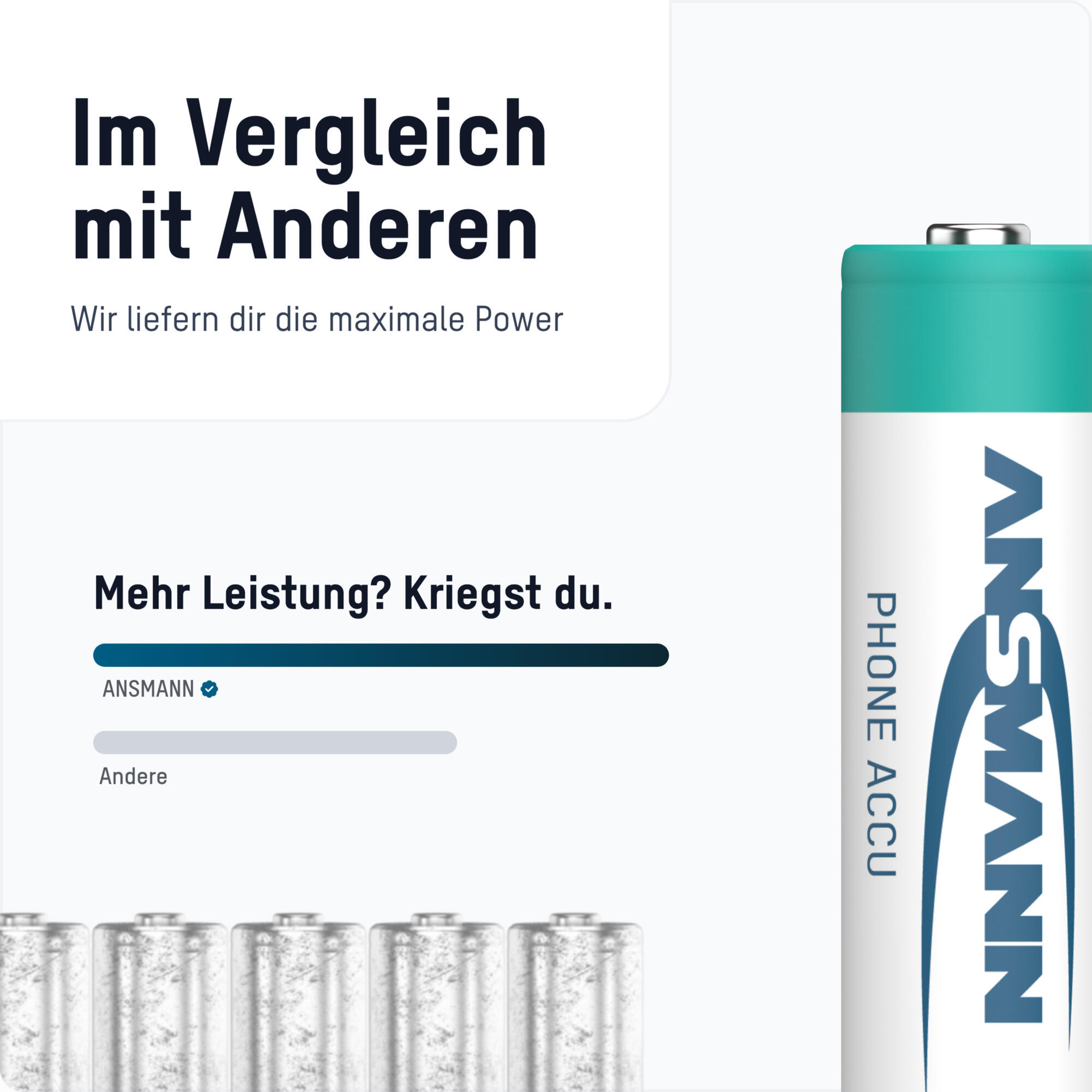 Telefon Akku Mignon AA LR06 1300 mAh 1,2V Ni-MH, 2 Stück 4/7