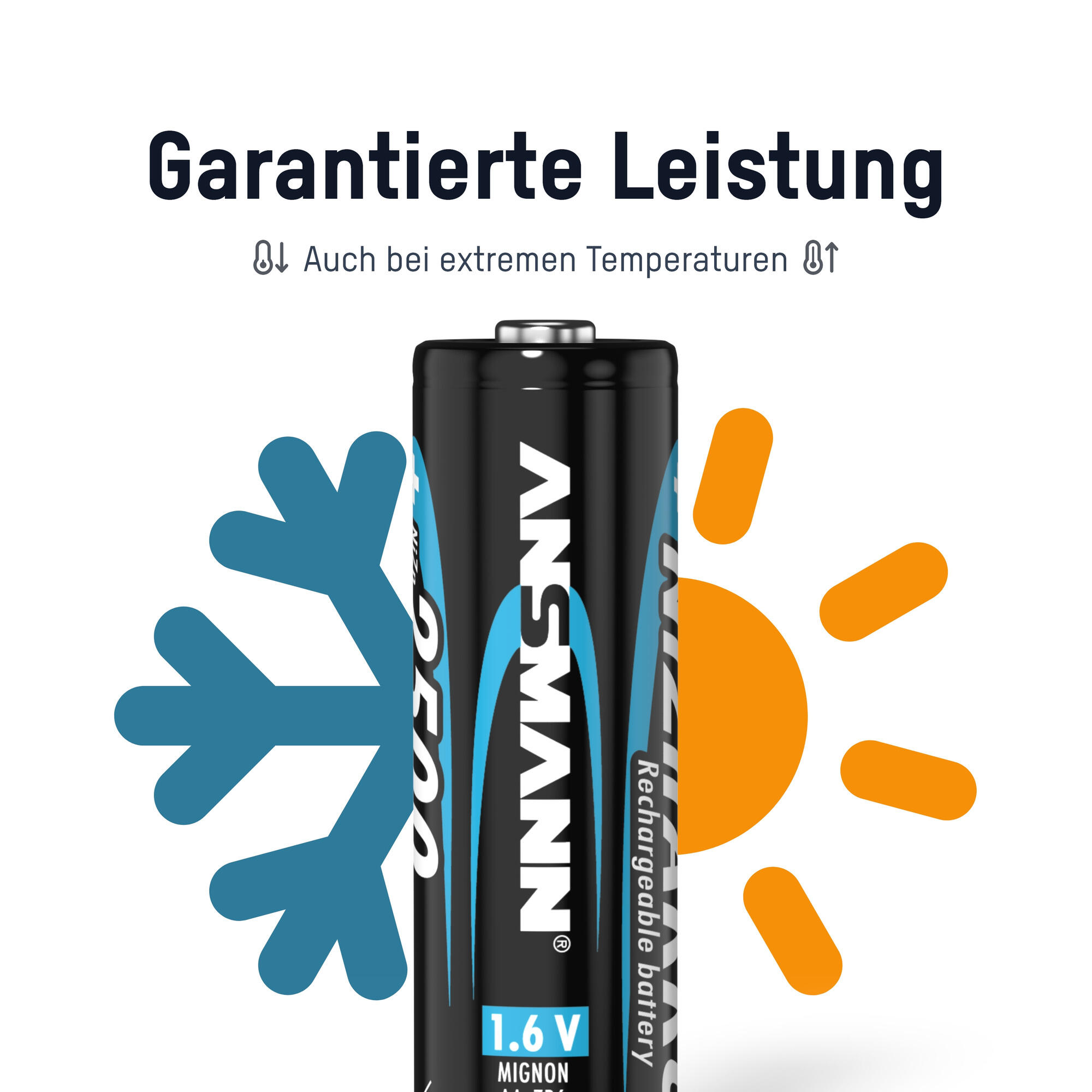Akku Mignon AA 1500mAh 1,6V NiZn, 8 Stück, für Kamera, Controller 3/7