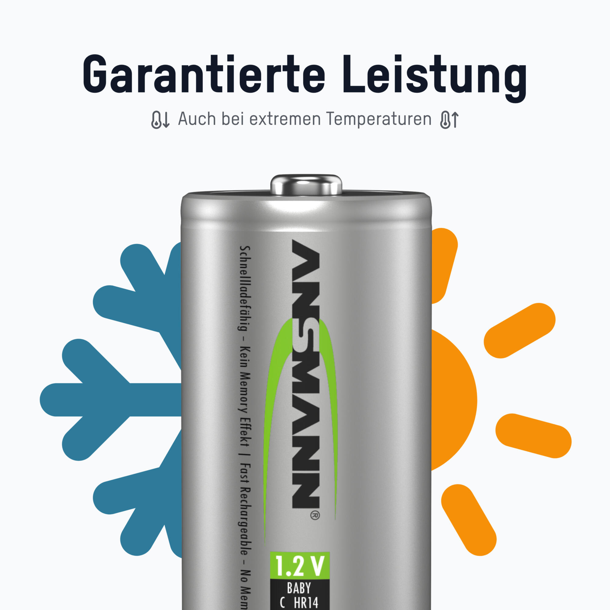 Baby C Akku 2500 mAh Geringe Selbstentladung 3/7