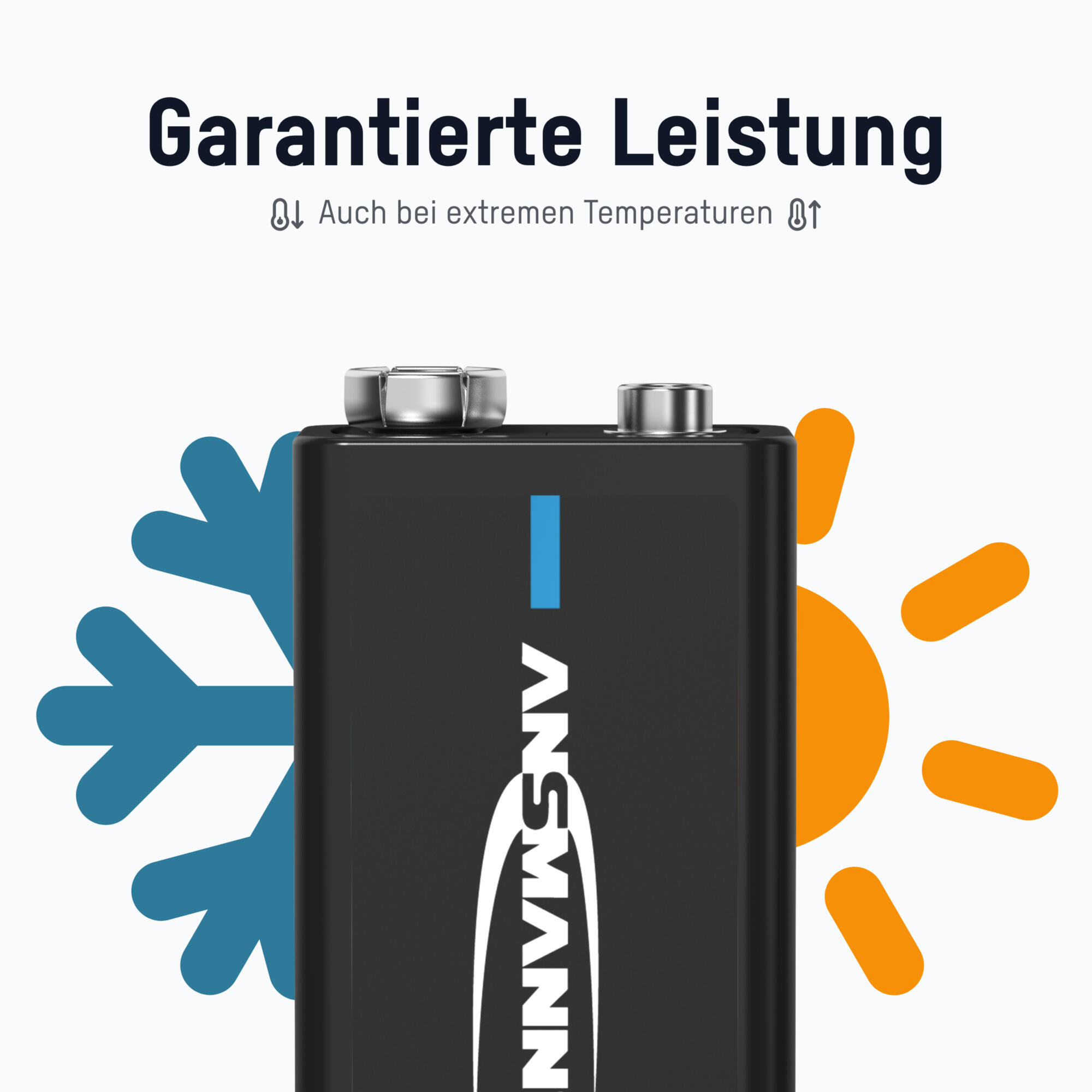 Akku E-Block 9V 280 mAh Ni-MH, 2 Stück, wiederaufladbar 3/7