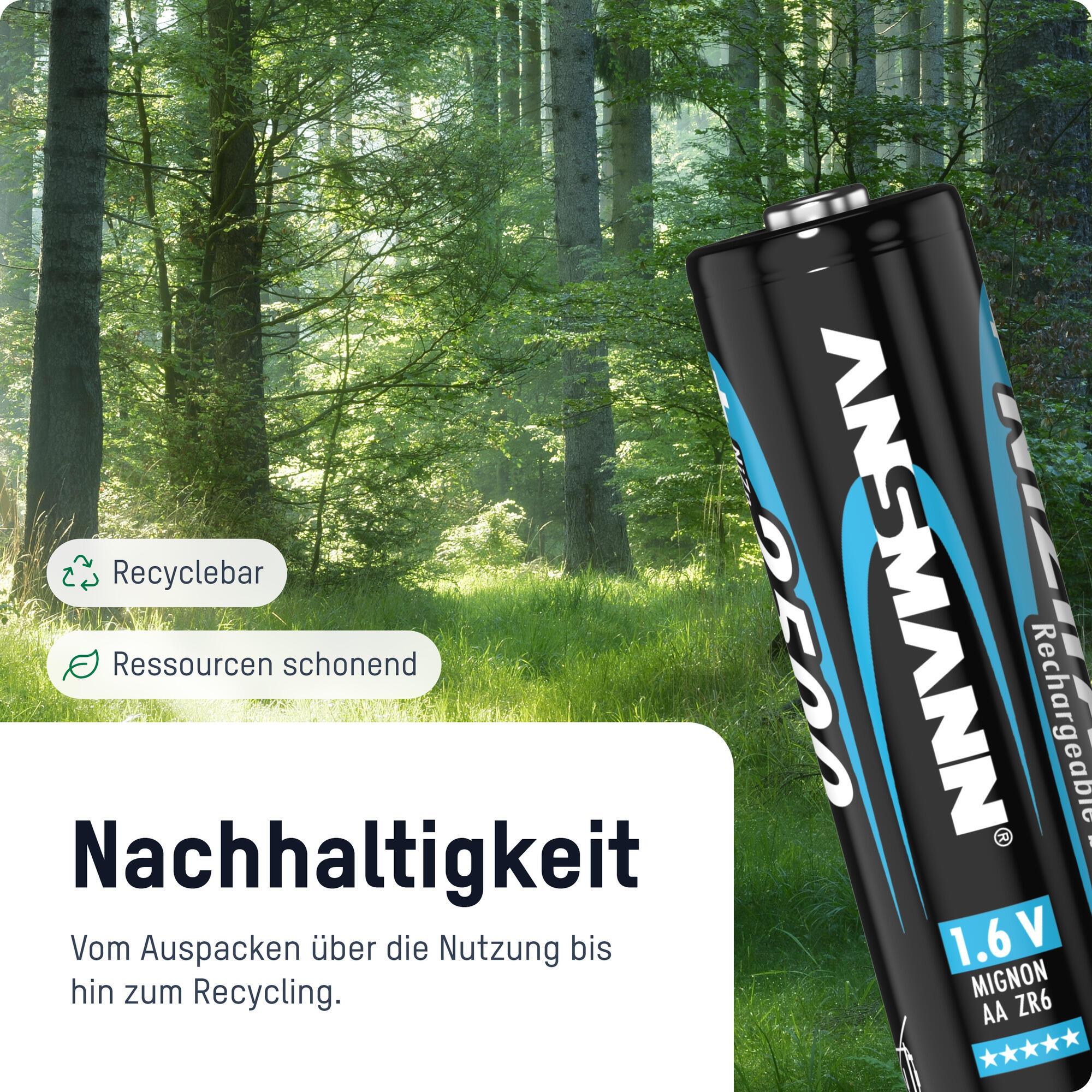 Akku Mignon AA 1500mAh 1,6V NiZn, 8 Stück, für Kamera, Controller 2/7