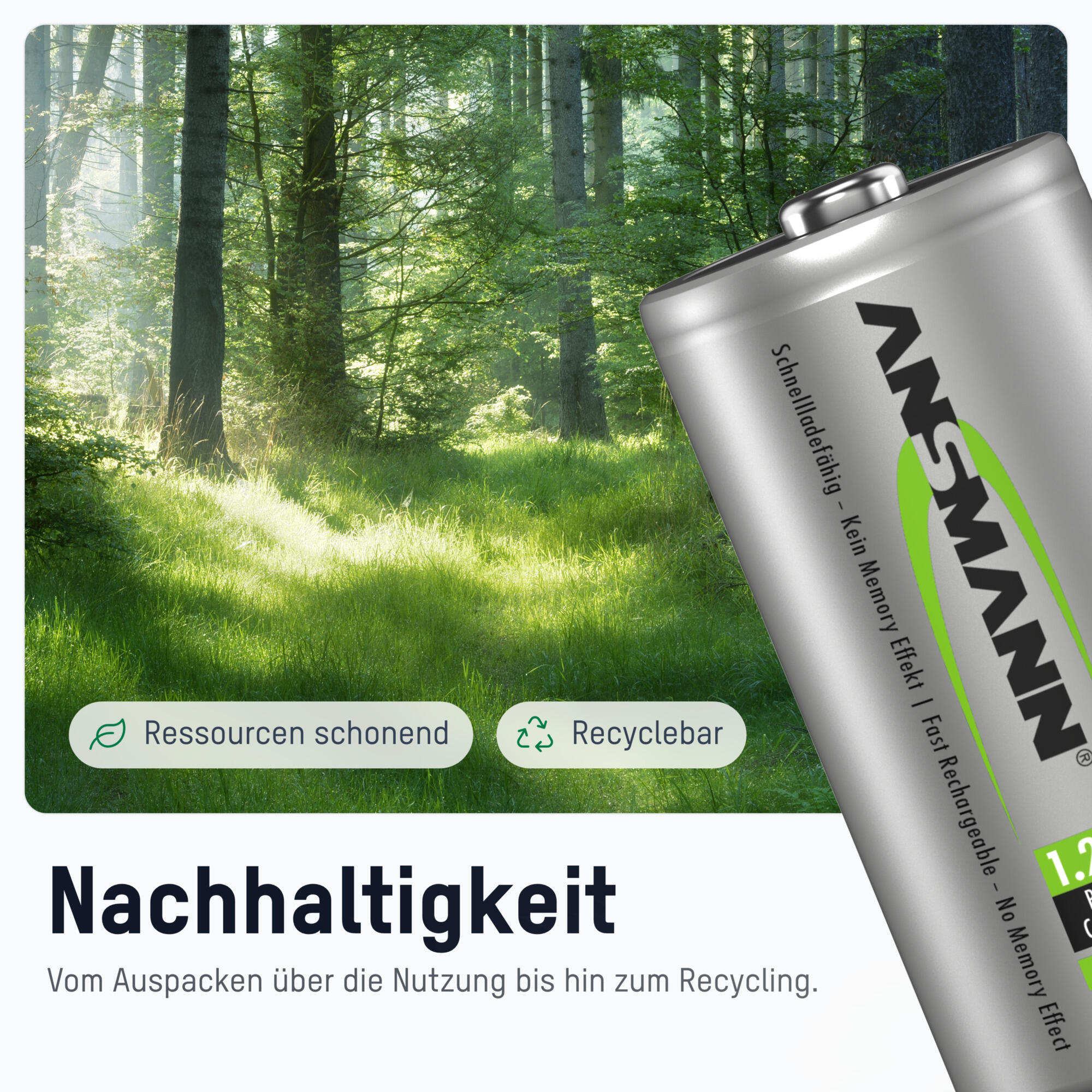 Baby C Akku 2500 mAh Geringe Selbstentladung 2/7