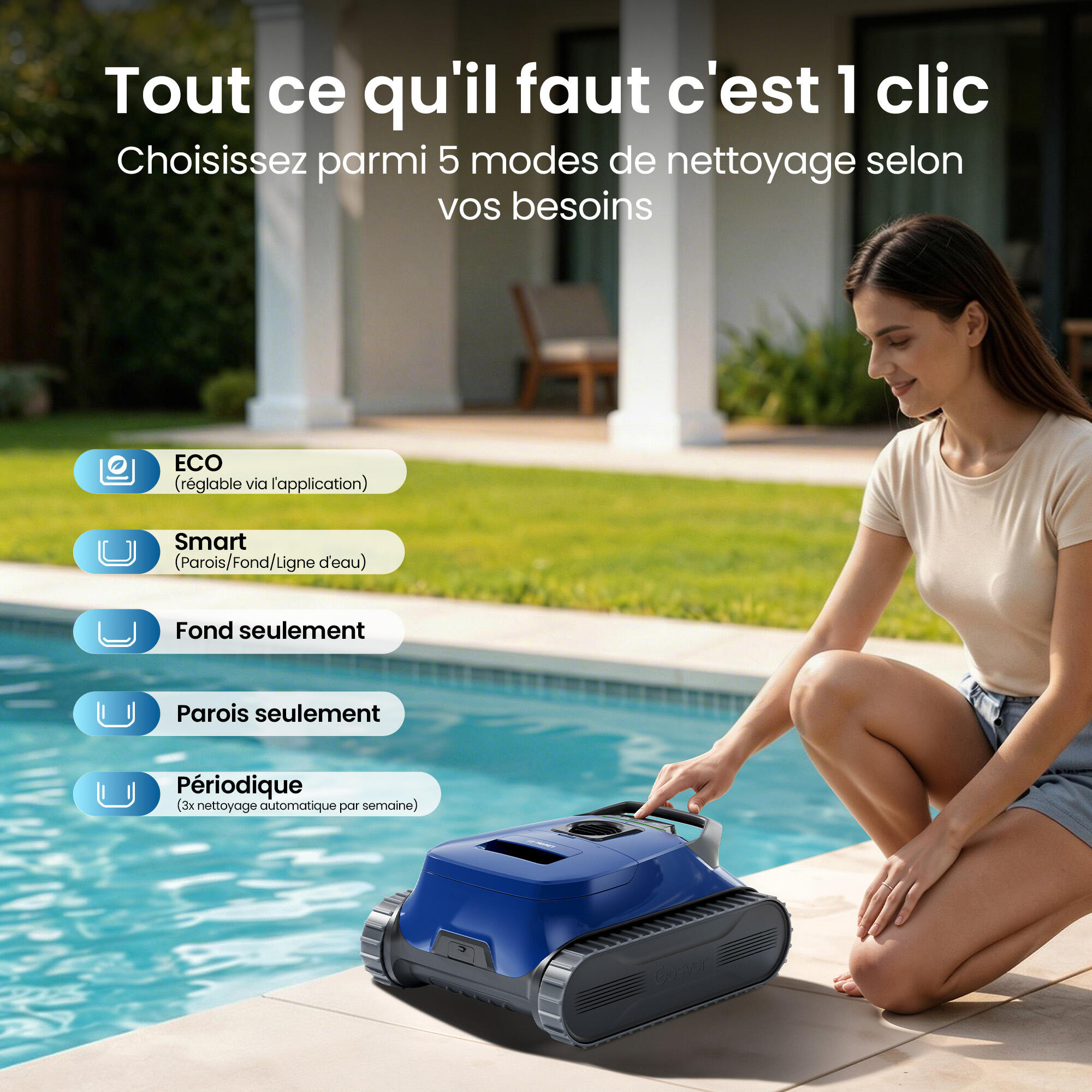Gosvor LiteVac G1 Robot nettoyeur de piscine sans fil 7/10