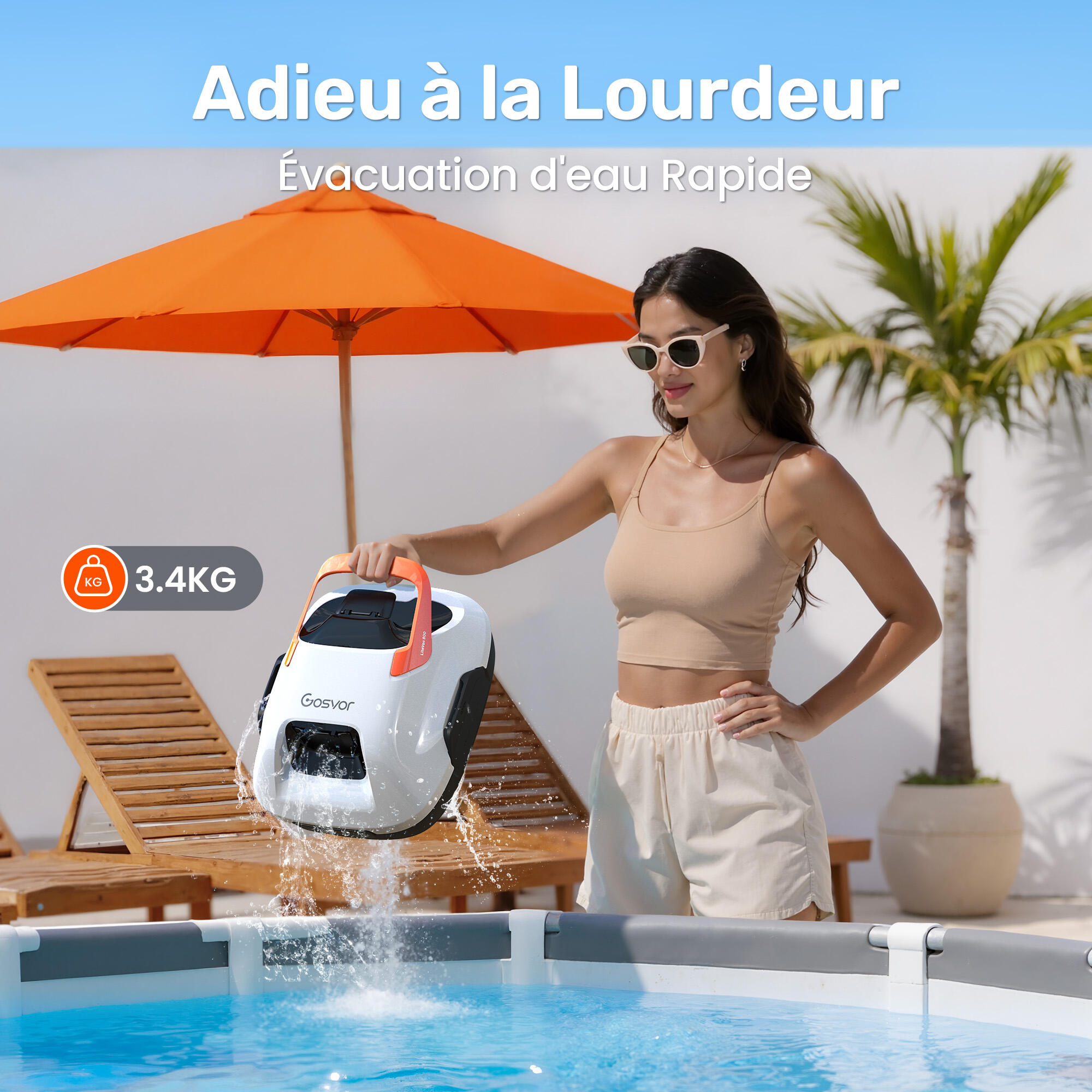 Gosvor LiteVac 800 Draadloze robotzwembadreiniger 4/10