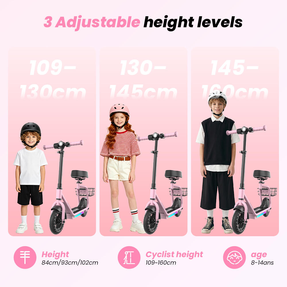 Trotinete Elétrica Infantil iScooter iK7 com Cesto e Assento 9/15