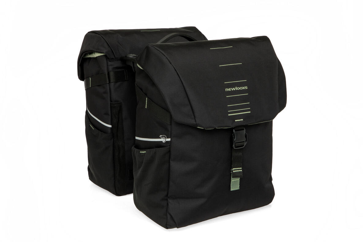 Fahrrad-Doppelpacktasche Vigo Double Racktime 2.0 , schwarz-grün 2/5