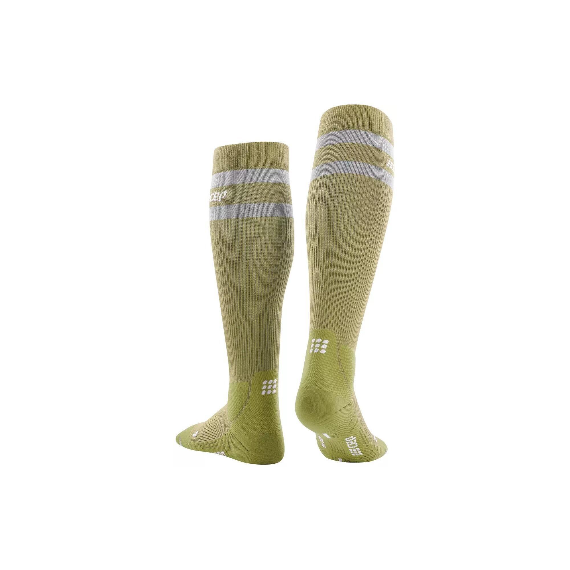 Sosete compresie inalte - hiking 80`s socks tall W - olive | grey