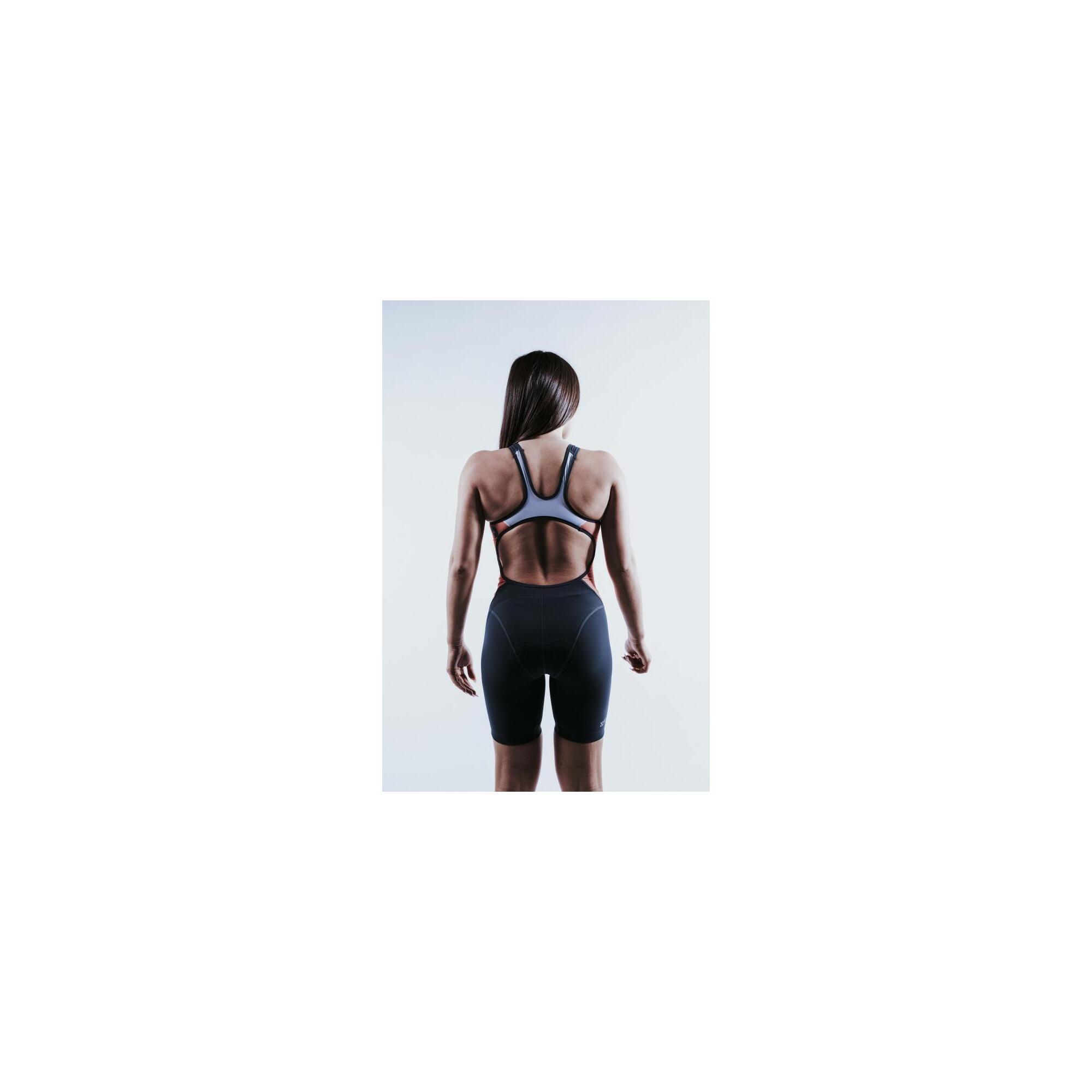 Z3R0D - Costum triatlon femei fara maneci - Racer TRISUIT WOMAN FUSION CORAL