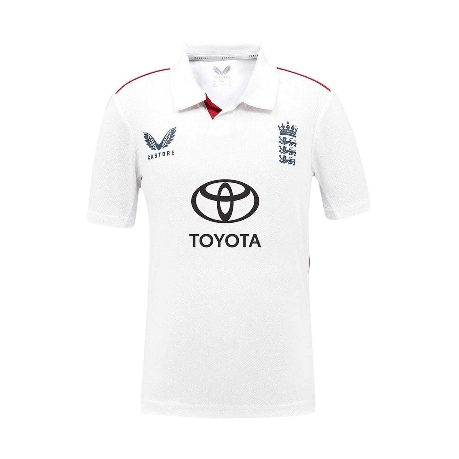 Castore Childrens/Kids 26/27 England Cricket IT20 Cricket Shirt