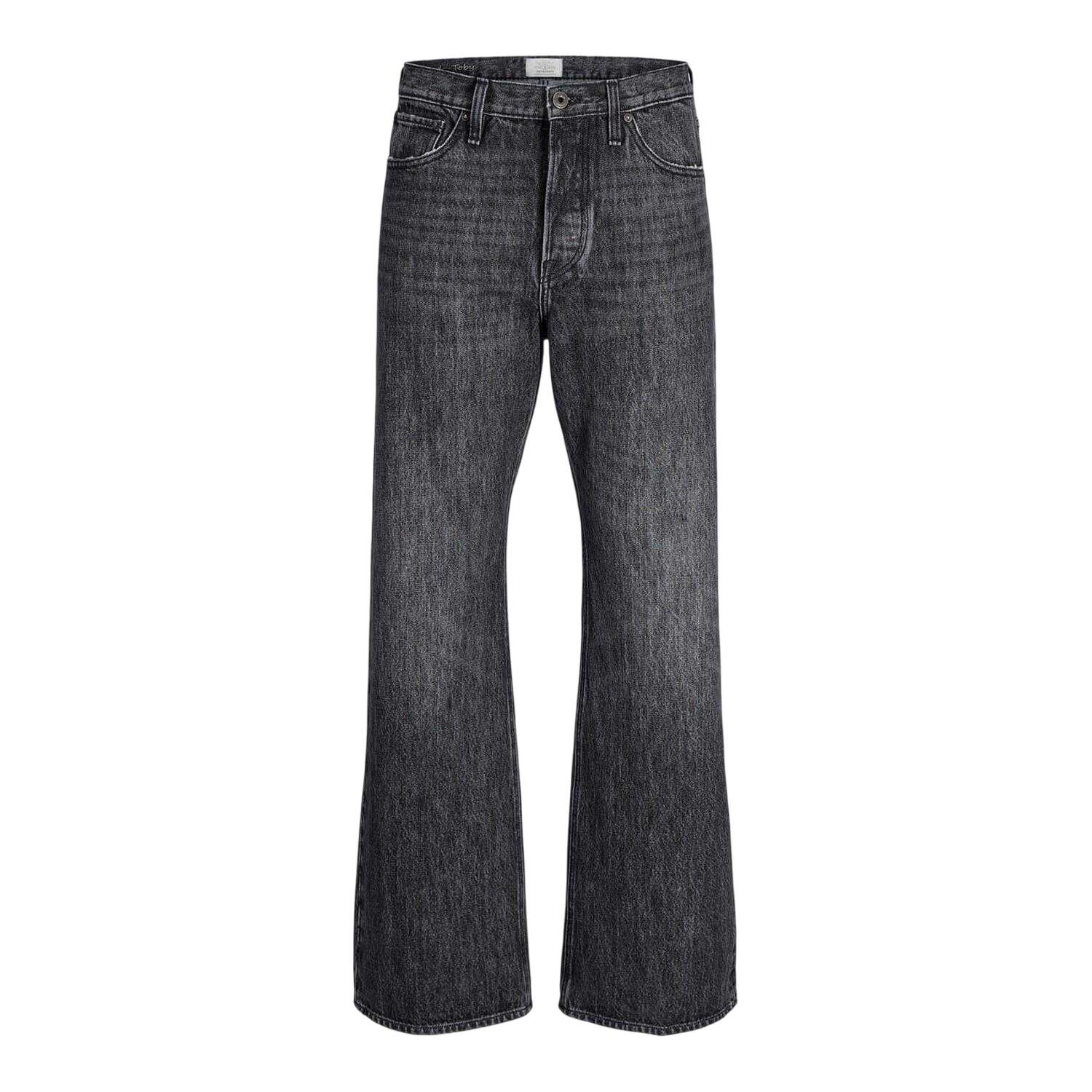 Jack And Jones Mens Toby Coop Relaxed Wide Leg Jeans