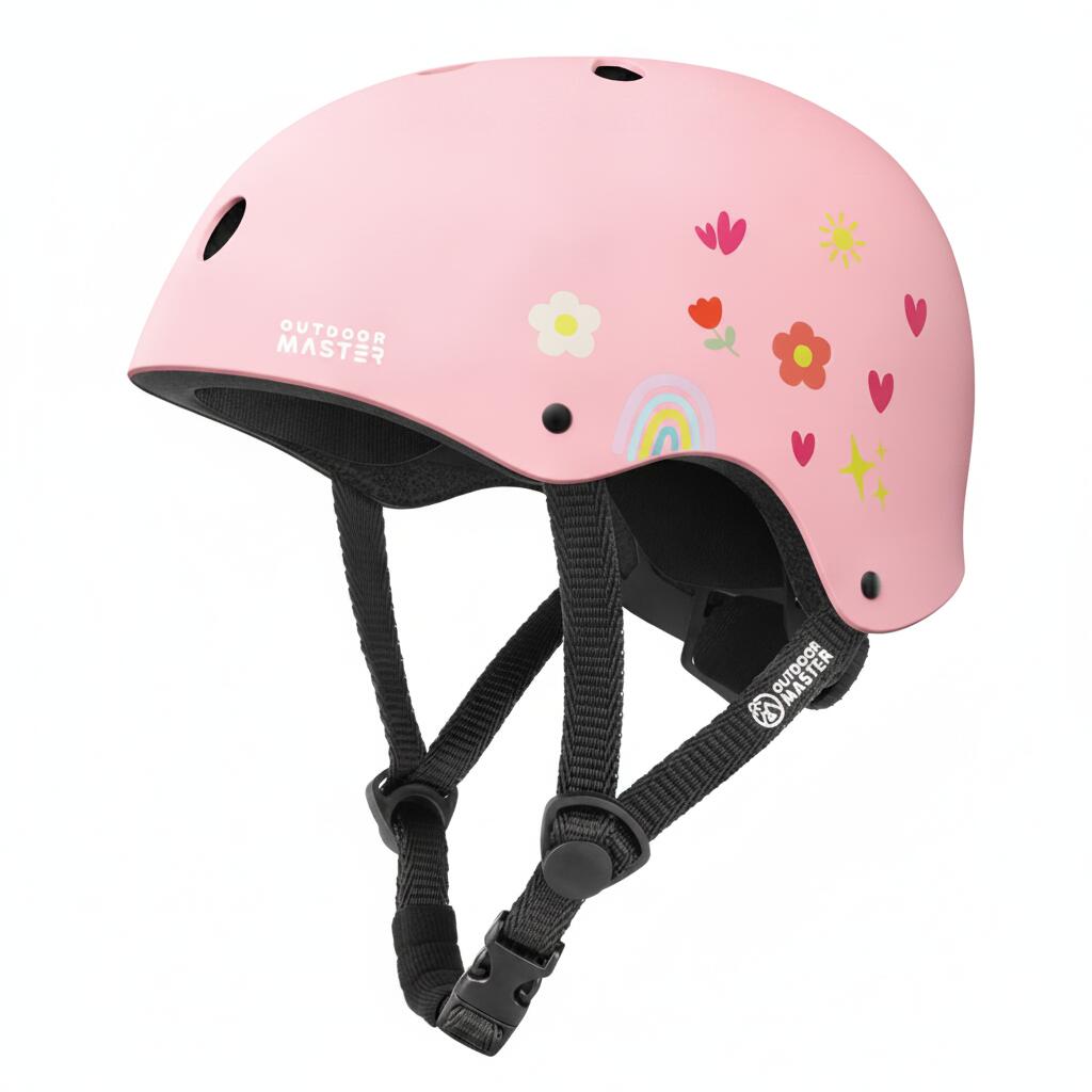 OutdoorMaster Youth & Kids Bike Helmet - Adjustable Multi-Sports Skateboard Helm