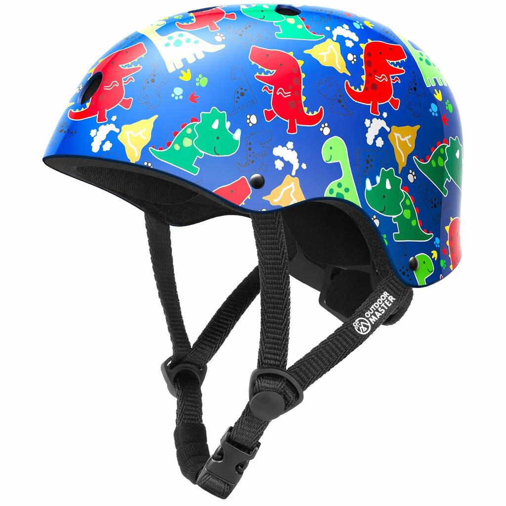 OutdoorMaster Youth & Kids Bike Helmet - Adjustable Multi-Sports Skateboard Helm