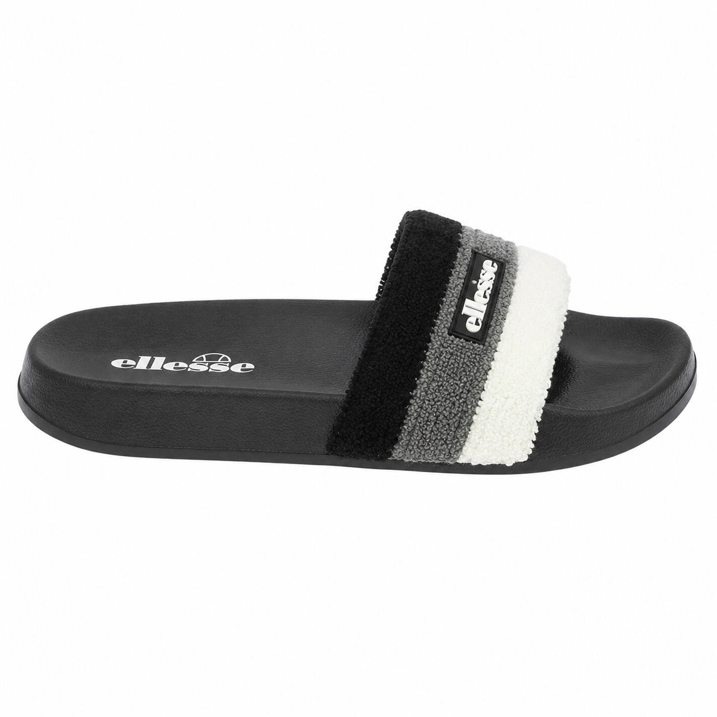 Ellesse Mens Triple Stripe Terrycloth Open Toe Slides