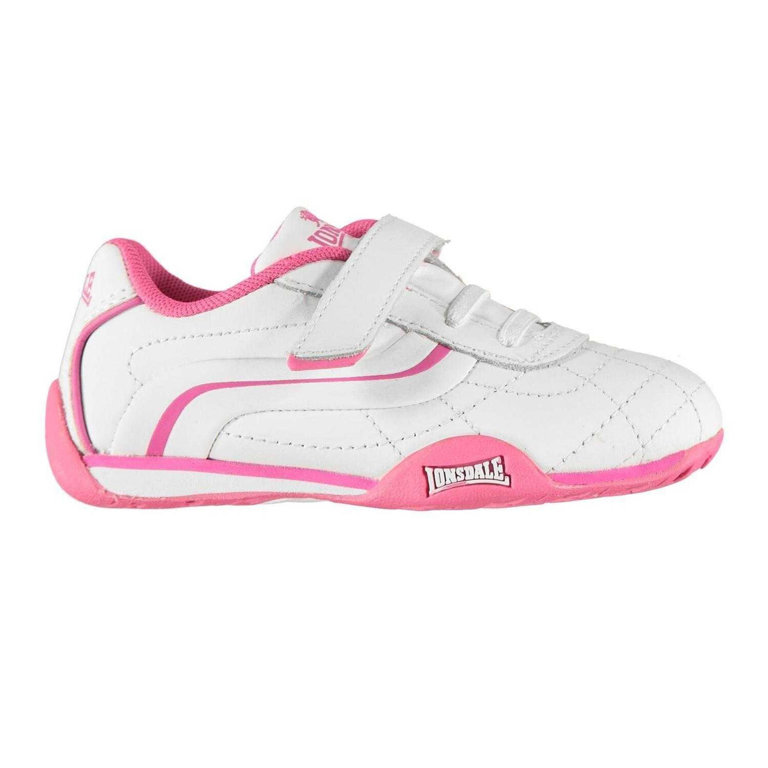 Lonsdale Childrens/Kids Camden Leather Hook and Loop Trainers