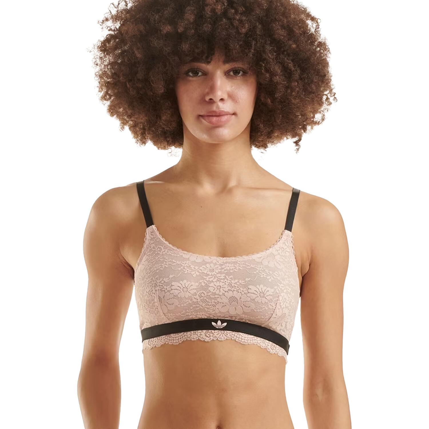 Adidas Womens/Ladies Rubberised Logo Lace Bralette