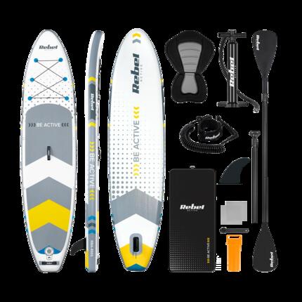 Deska SUP Rebel pompowana z siedziskiem do pływania 350 cm wiosło zestaw